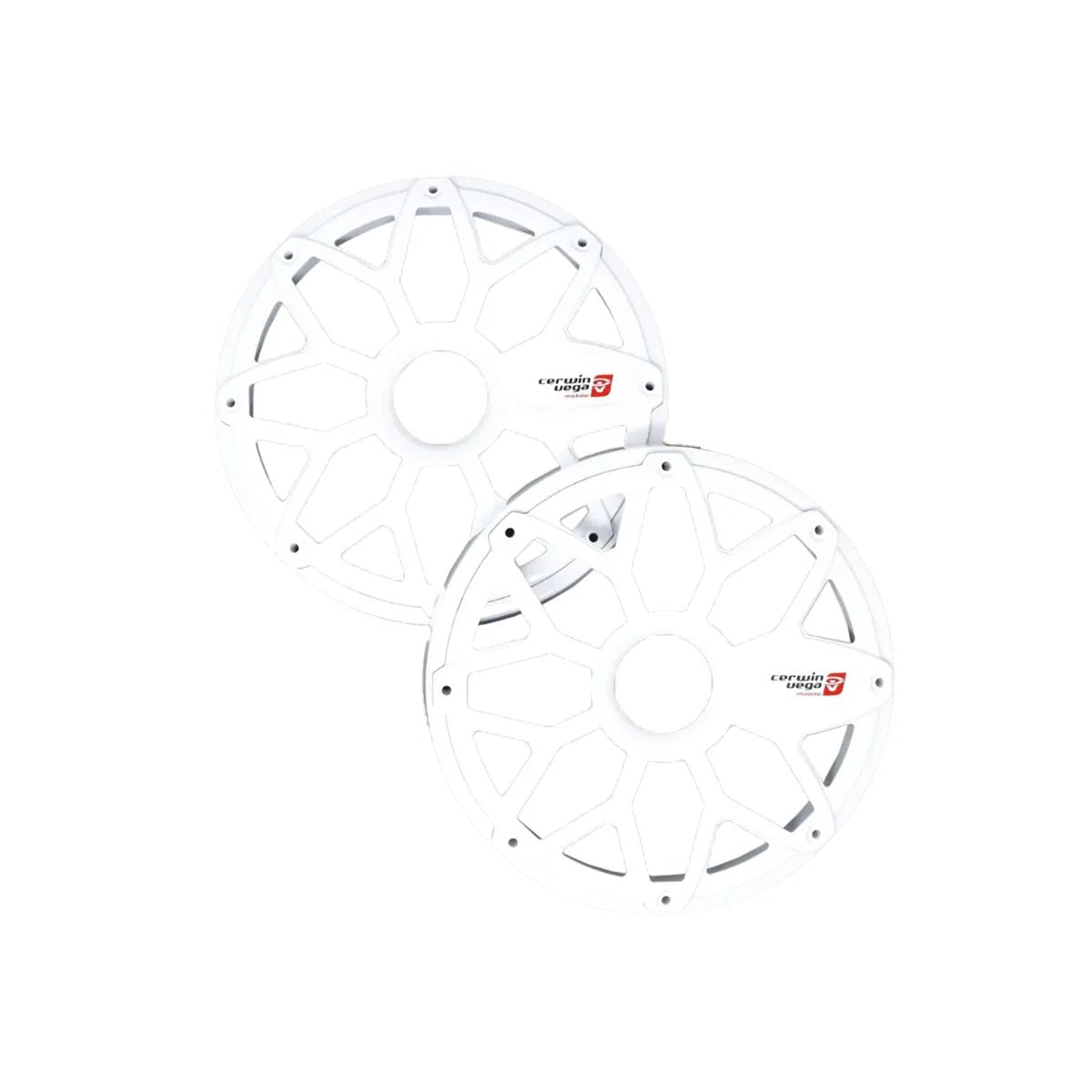 8" RPM Stroker Flush Mount Speaker Grill, White (Pair) -SM8FWW - Cerwin Vega